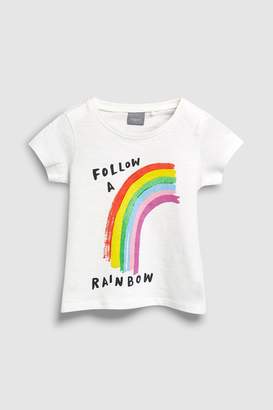 Next Girls White Rainbow T-Shirt (3mths-6yrs)