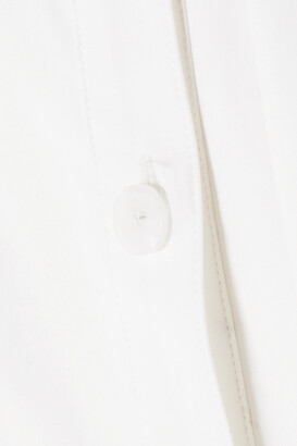 DANIELLE FRANKEL Lou Off-the-shoulder Cotton-blend Poplin Gown - Ivory