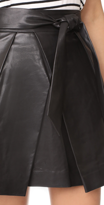 Milly Leather Agata Miniskirt