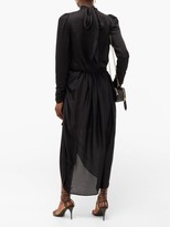 Thumbnail for your product : Zimmermann Drape Knotted Silk-chiffon Dress - Black