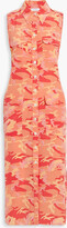 Thumbnail for your product : Equipment Parkin camouflage-print washed-silk shirt dress