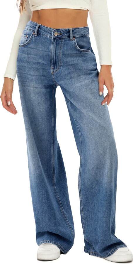 VIPONES Bell Bottom Jeans for Women Flare Jean High Waist Stretch