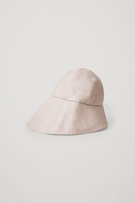 COS Leather Hat With Wide Brim
