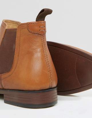 Red Tape Chelsea Boots In Tan Leather