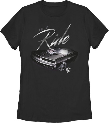 Universal Women'sFast&FuriousOneLastRideCursiveT-Shirt-Black-Medium