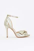 Thumbnail for your product : WallisWallis Gold Pearl Detailed High Heel Sandal