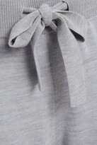 Thumbnail for your product : Ninety Percent Mélange merino wool-blend track pants