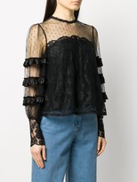 Thumbnail for your product : Temperley London Tiered Lace Blouse