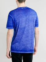 Thumbnail for your product : Topman Portland Blue Burnout Roller T-Shirt