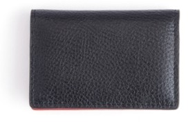 ROYCE New York Pebbled Leather Snap Closure Card Case