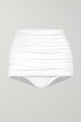 Norma Kamali Bill Ruched Bikini Briefs - White