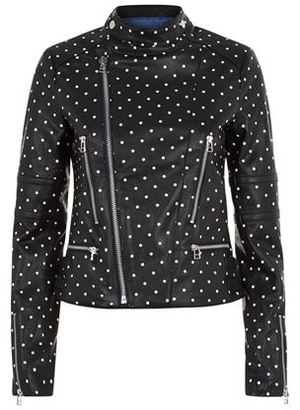 Each x Other Polka Dot Leather Racer Jacket