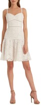 Thumbnail for your product : ML Monique Lhuillier Floral Lace Sweetheart Mini Dress