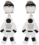 Prada White Pop Rock Astronaut Drop Earrings