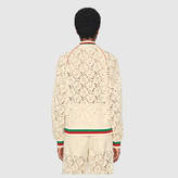 Thumbnail for your product : Gucci Flower lace bomber jacket