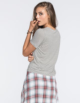 Thumbnail for your product : Full Tilt Striped Womens Fitted Tee