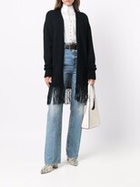 Thumbnail for your product : Liu Jo Fringed Long Line Cardigan