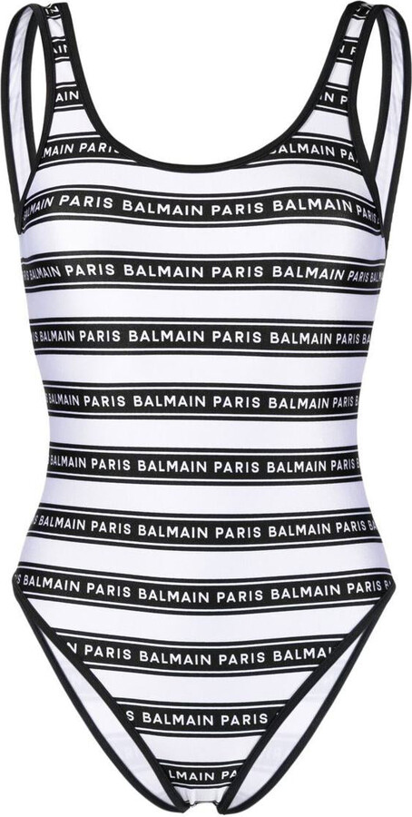 Balmain One-piece logo swimsuit - ShopStyle