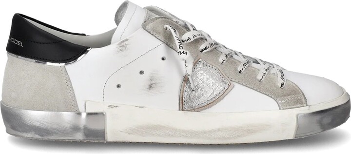 Philippe Model Sneakers Prsx Low Man Blanc/Argent