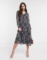 Thumbnail for your product : Ichi floral midi dress