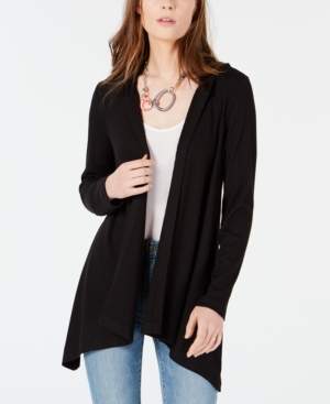 Bar III Ribbed Hooded Open Cardigan, Created for Macy's
