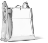 Thumbnail for your product : Kara Nano Tie Mirrored-leather Shoulder Bag - Silver