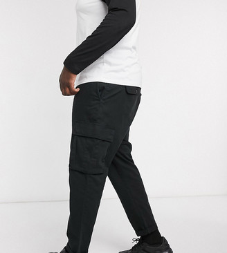 new look black cargo pants