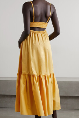 A.L.C. Rhodes Cutout Cotton-blend Twill Maxi Dress - Yellow