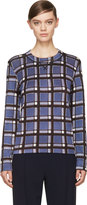Thumbnail for your product : Marc by Marc Jacobs Blue Printed Plaid Toto Sweater