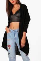 Thumbnail for your product : boohoo Tall Slouchy Cable Cardigan
