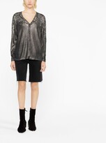 Thumbnail for your product : Avant Toi Crystal-Embellished Lurex Cardigan