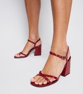 Thumbnail for your product : New Look Patent 2 Part FlaBlock Heels
