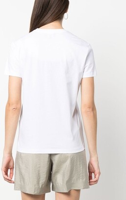 Emporio Armani slogan-print cotton T-shirt