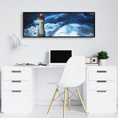 Begin Edition International Inc. Blue Coastal Building Canvas | The Headlight of Jument Decor