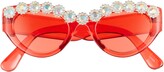 Thumbnail for your product : Rad + Refined 50mm Chunky Crystal Embellished Sunglasses