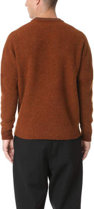 Lemaire Oversized Shetland Wool Crew Sweater