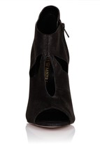 Thumbnail for your product : Little Mistress Pewter cut out peep toe ankle boot