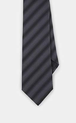 Lanvin Men's Striped Silk Necktie - Black