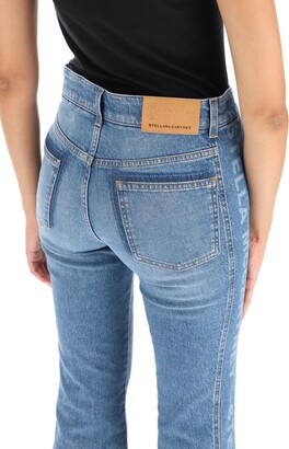Stella McCartney FLARED JEANS WITH LOGO BANDS