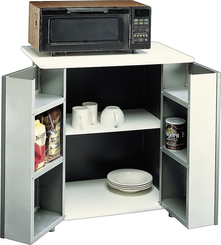 Advantus® Vertiflex Beverage Carts Melamine, Black/White