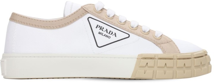 Prada 30mm Cotton Canvas Low Top Sneakers - ShopStyle Trainers & Athletic  Shoes