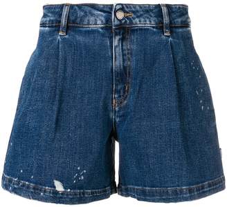 Love Moschino distressed flared shorts