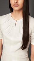 Thumbnail for your product : Burberry Pleat Neck Tailored Dress
