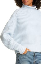 Thumbnail for your product : Autumn Cashmere Shaker Stitch Mock Neck Cashmere & Wool Blend Sweater