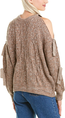 Naadam Cashmere Naadam Cold-Shoulder Wool & Cashmere-Blend Sweater