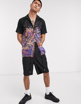 Thumbnail for your product : Blood Brother popper coaches shirt in all-over print