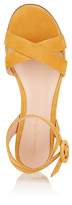 Thumbnail for your product : Gianvito Rossi Women's Suede Ankle-Strap Sandals - Yellow
