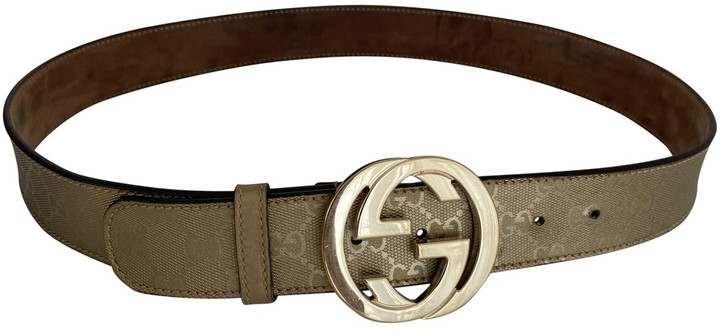 Gucci GG Buckle Gold Leather Belts