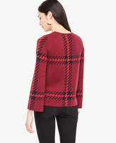 Thumbnail for your product : Ann Taylor Petite Plaid Bell Sleeve Sweater