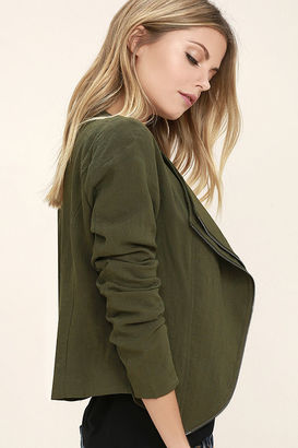 Lush The Last Word Olive Green Jacket
